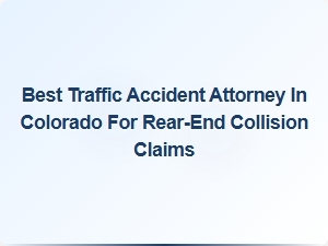 Top Colorado Attorney for Rear-End Collision Claims